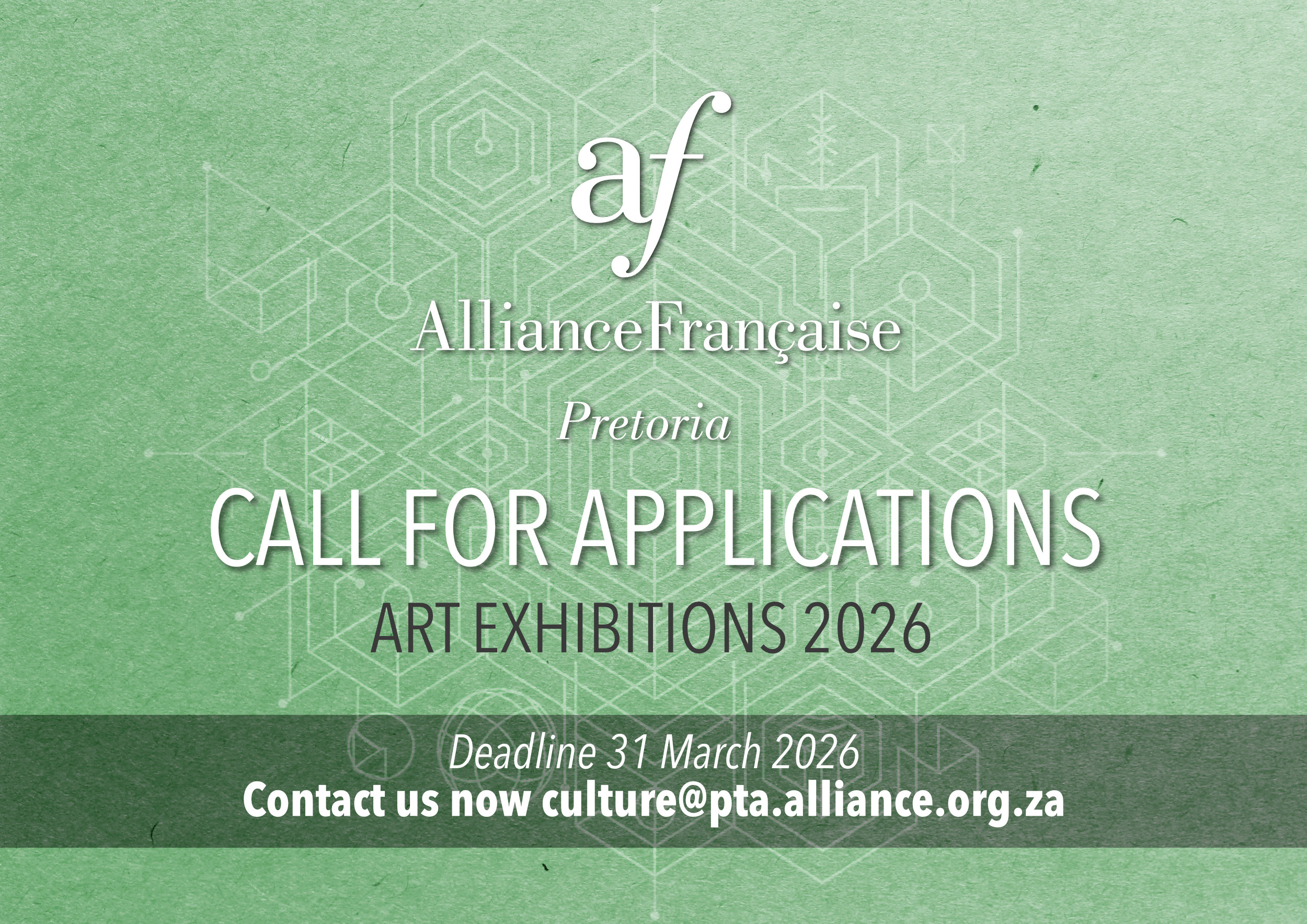 Call to Applications 2026 for Exhibitions at the Alliance Française de Pretoria